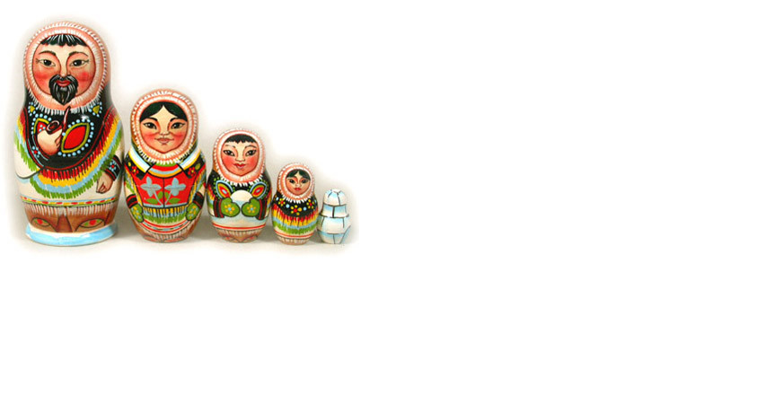Матрешка Сергиево-Посадская 5 мест Инуиты